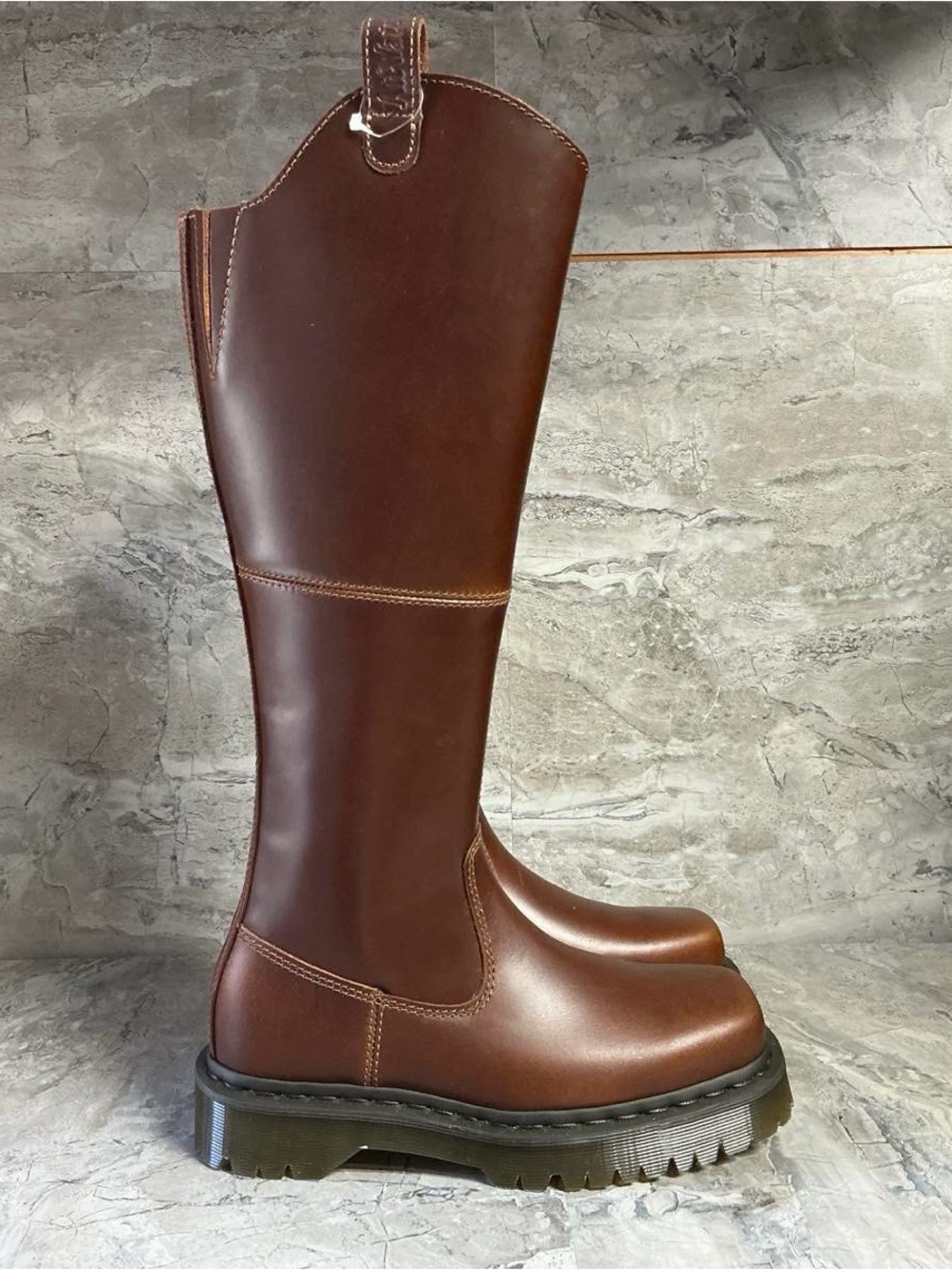 Dr. Martens AMAAYAH KNEE HIGH LEATHER BOOTS - Picture 9 of 10